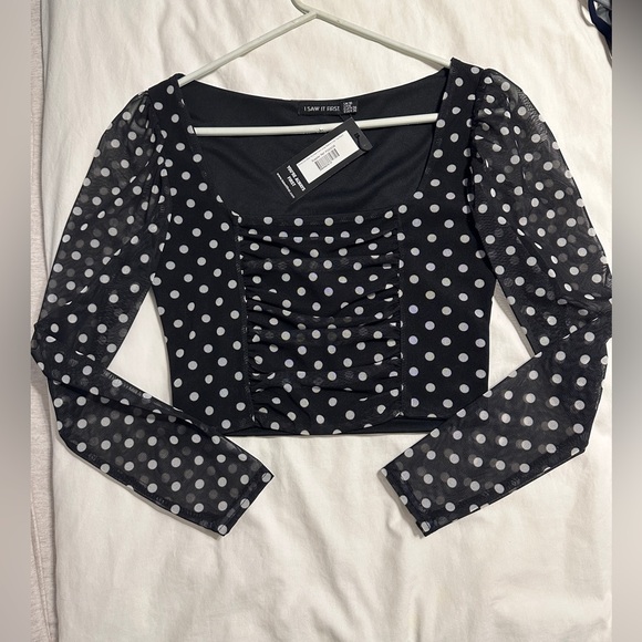 Poka dot crop top - Picture 1 of 4